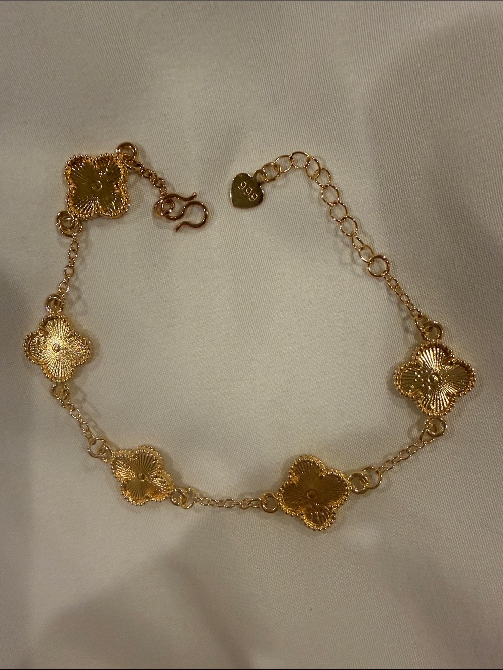 Gold Floral-Link Women's Bracelet